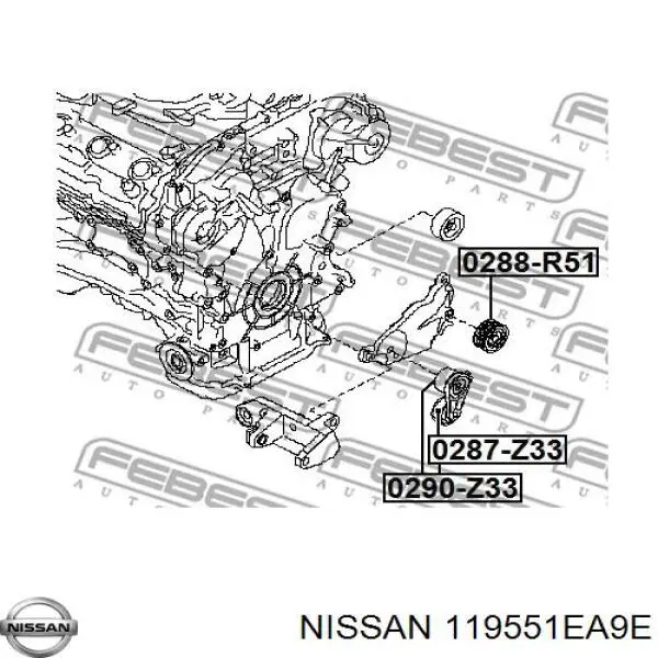 Купити 119551EA9E Nissan/Infiniti Натягувач приводного ременя