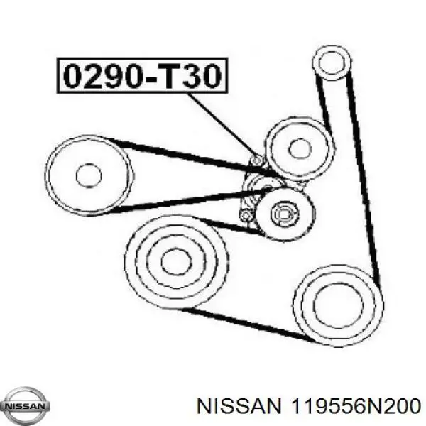 Купити 119556N200 Nissan/Infiniti Натягувач приводного ременя