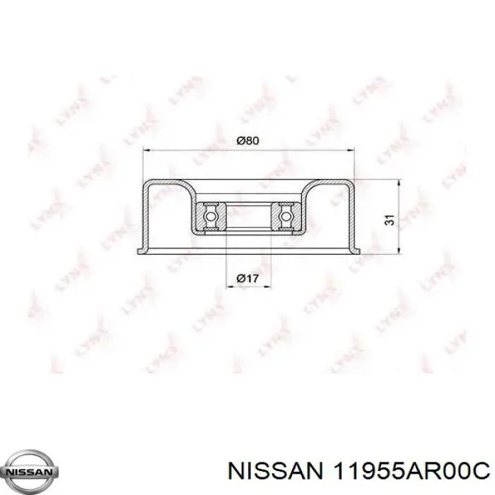 Натягувач приводного ременя 11955AR00C Nissan/Infiniti