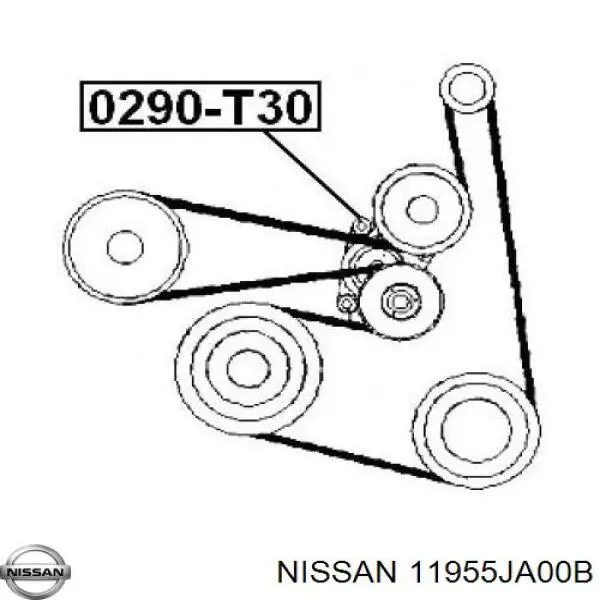 Купити 11955JA00B Nissan/Infiniti Натягувач приводного ременя