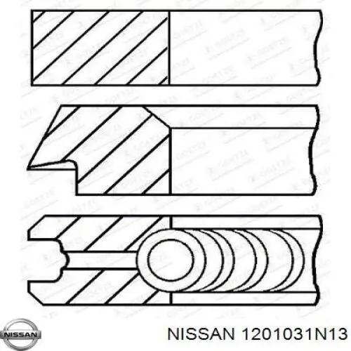 Поршень з пальцем без кілець, STD Nissan Terrano (WD21) (Нісан Террано)