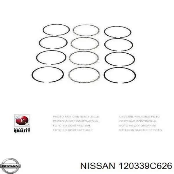 120339C626 Nissan кільця поршневі комплект на мотор, std.