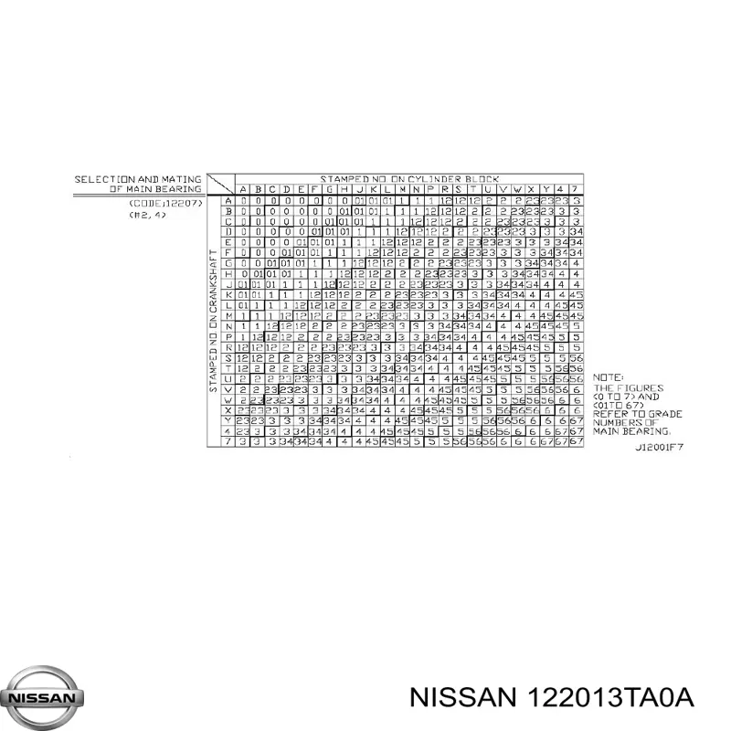 Вал колінчастий і маховик Nissan/Infiniti 12201JA02A ціна, від 114.28 USD
