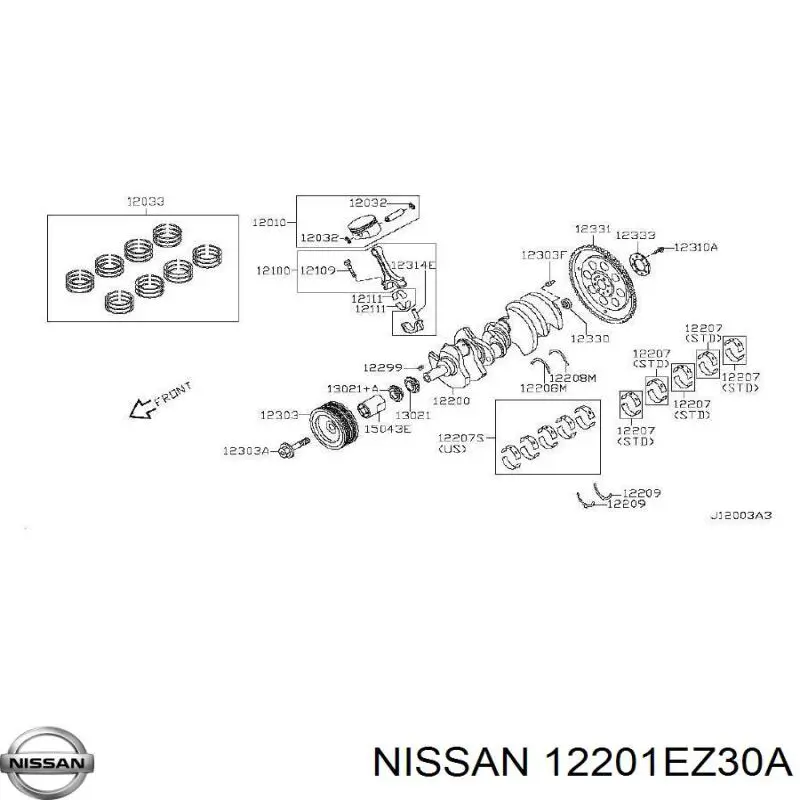 122011LA0A Nissan/Infiniti Колінвал двигуна