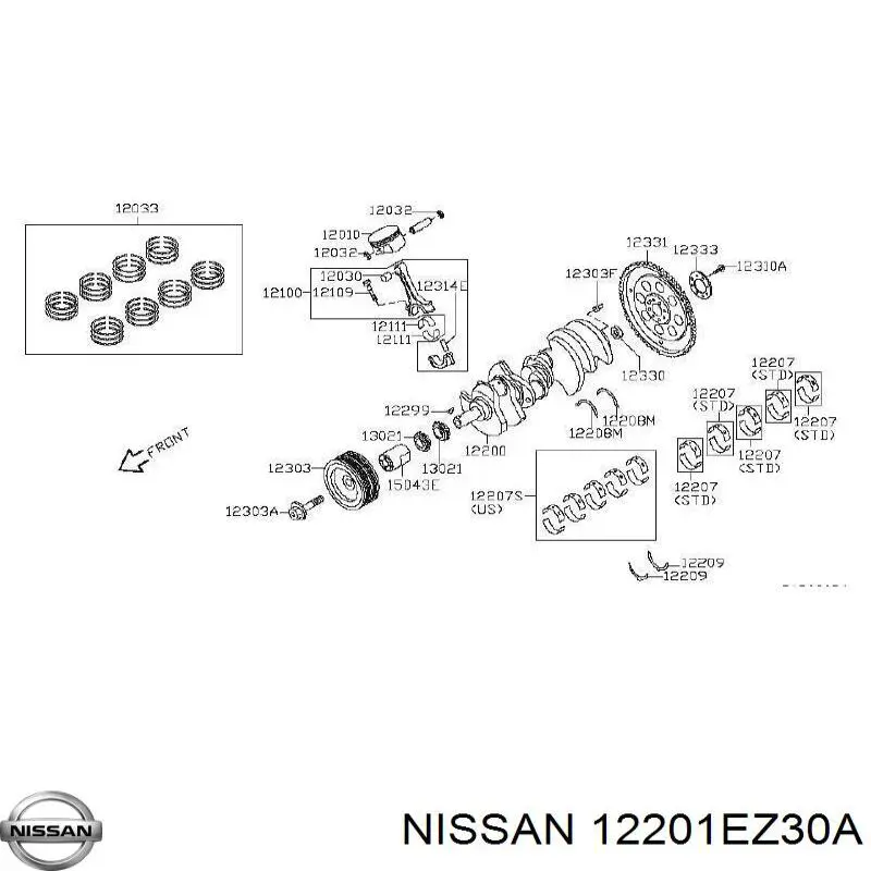 Купити 122011LA0A Nissan/Infiniti Колінвал
