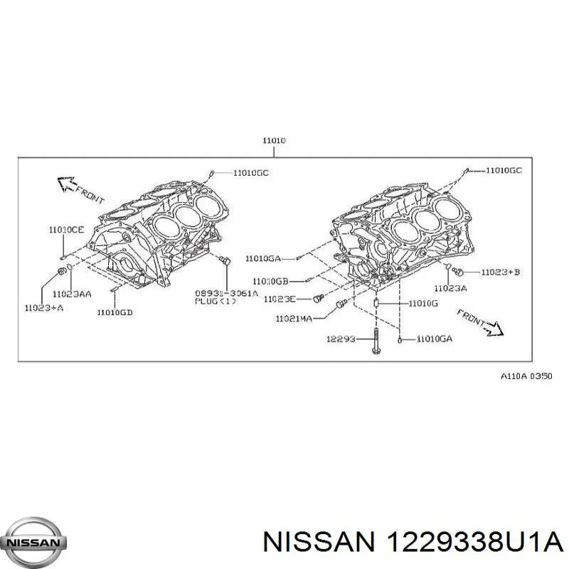Болт кришки корінного вкладиша Nissan/Infiniti 1229338U1A ціна, від 3.04 USD