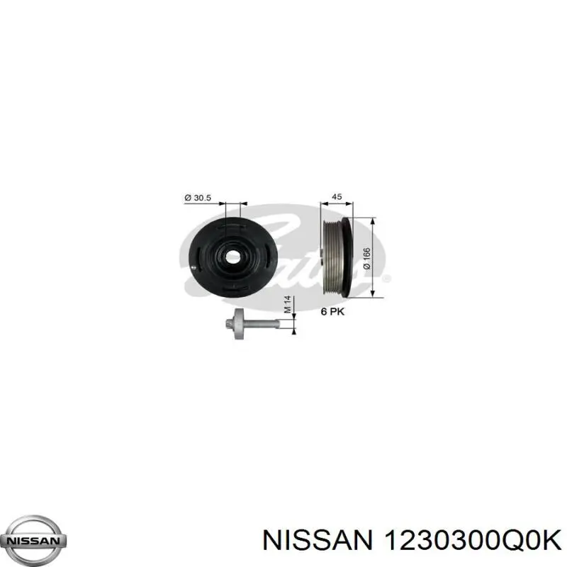 1230300Q0K Nissan/Infiniti Демпфер колінвалу