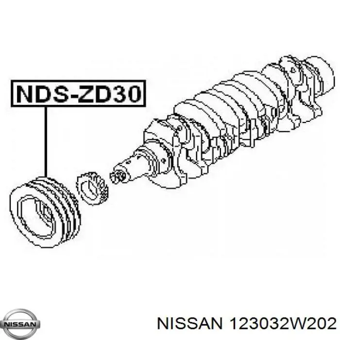 123032W203 Nissan шків колінвала