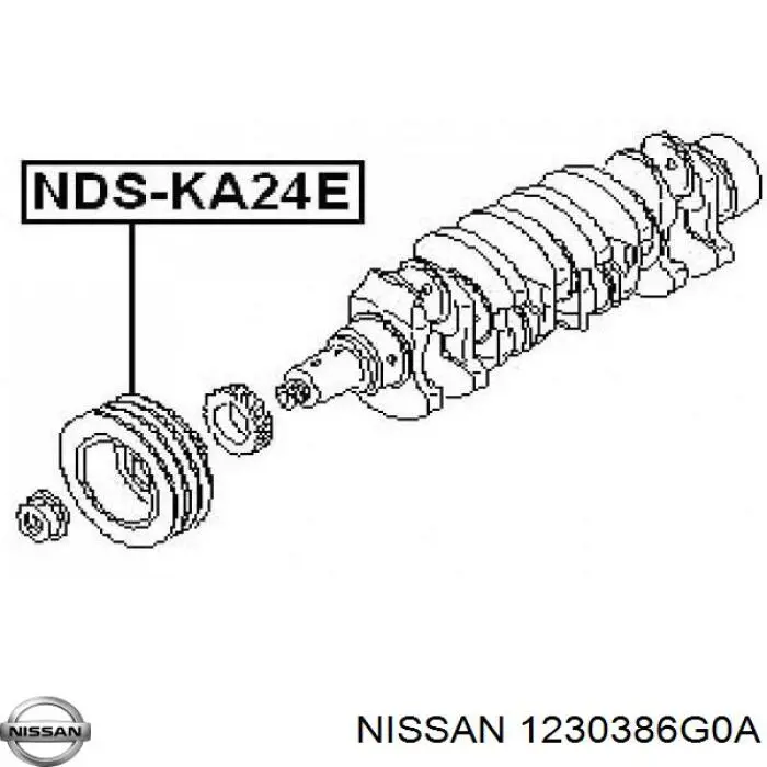 Купити 1230386G0A Nissan/Infiniti Шків колінчастого вала