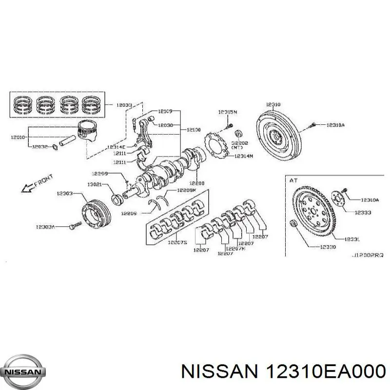 12310EA000 Nissan/Infiniti Демпферний маховик