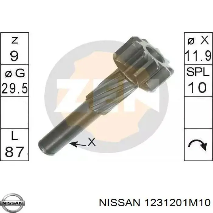 Вінець маховика на Nissan Sunny (B12)