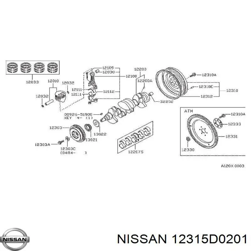  12315D0201 Nissan