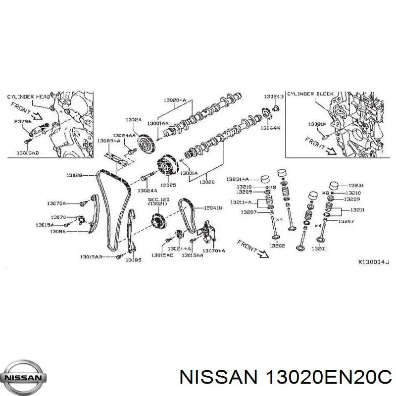 13020EN20C Nissan/Infiniti Розподільний вал двигуна випускний