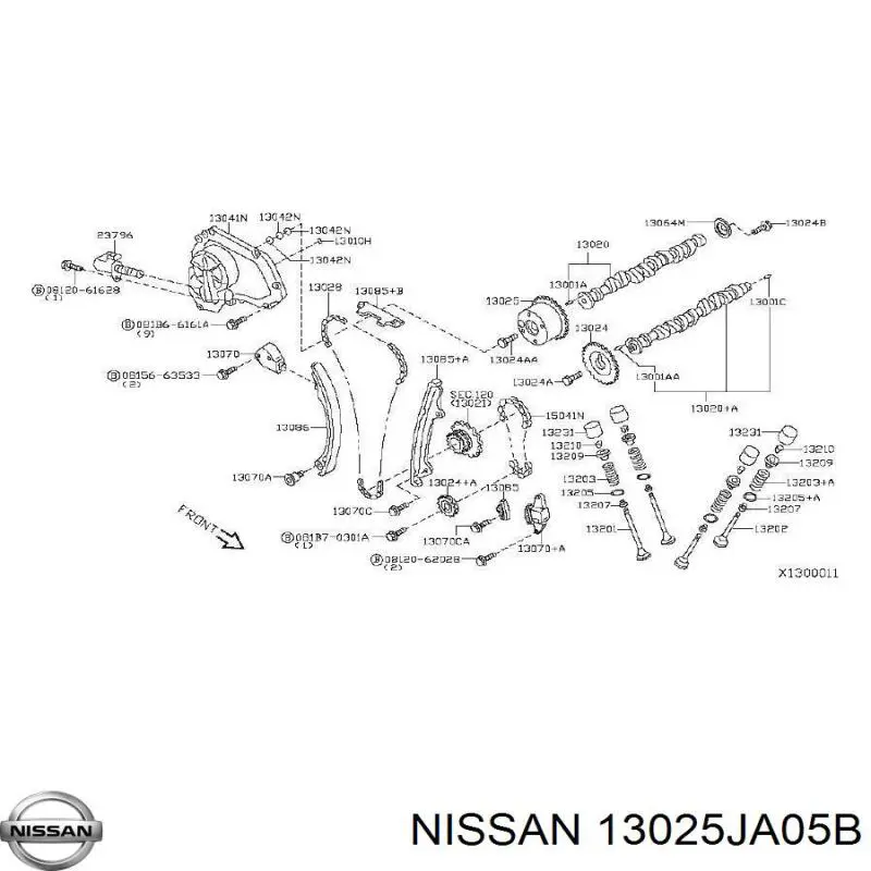 13025JA05B Nissan/Infiniti Зірка-шестерня розподільного валу двигуна, впускного