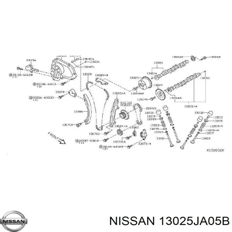 Купити 13025JA05B Nissan/Infiniti Зірка-шестерня розподільного валу двигуна, впускного
