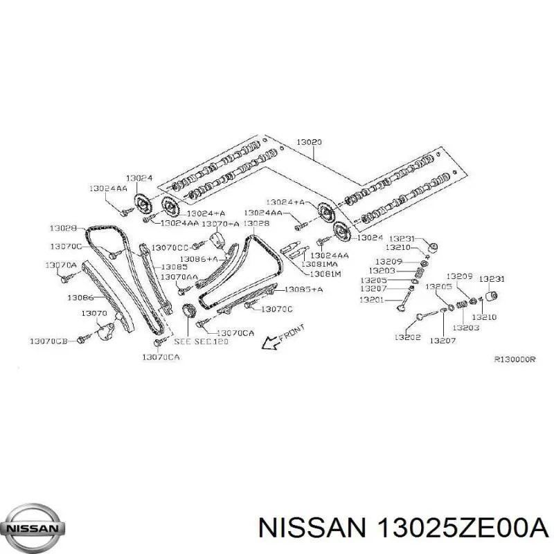 13025ZE00A Nissan/Infiniti Шестерня приводу розподільного валу