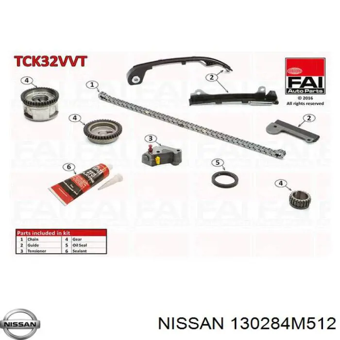 Ланцюг Nissan/Infiniti 130284M512 ціна, від 38.55 USD