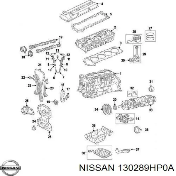 Купити 130289HP0A Nissan/Infiniti Ланцюг ГРМ, розподілвала