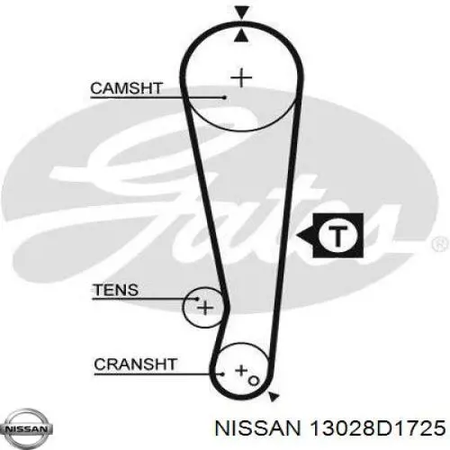 Ремінь ГРМ 13028D1725 Nissan