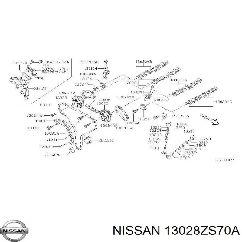 Ланцюг Nissan/Infiniti 13028ZS70A ціна, від 83.29 USD