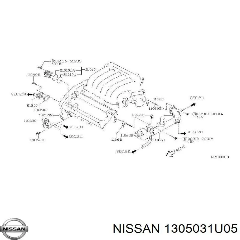  Nissan/Infiniti 1305031U05 ціна, від 1.91 USD
