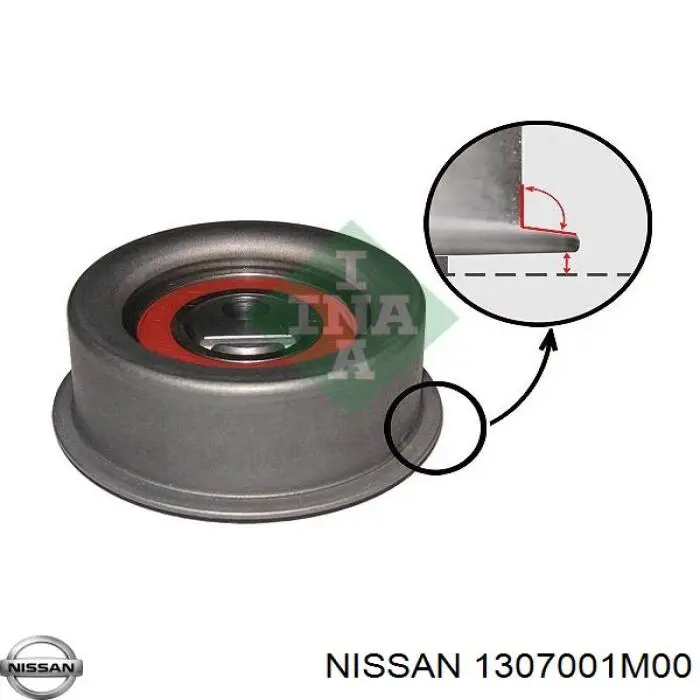 1307001M00 Nissan ролик натягувача ременя грм