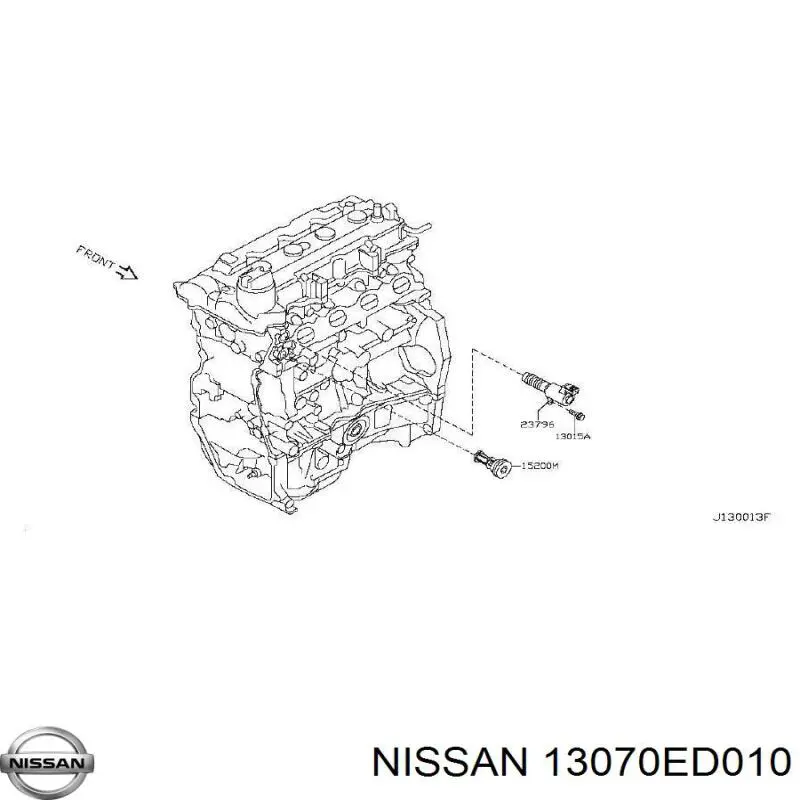 Натягувач ланцюга ГРМ, лівий Nissan/Infiniti 13070ED010 ціна, від 29.55 USD
