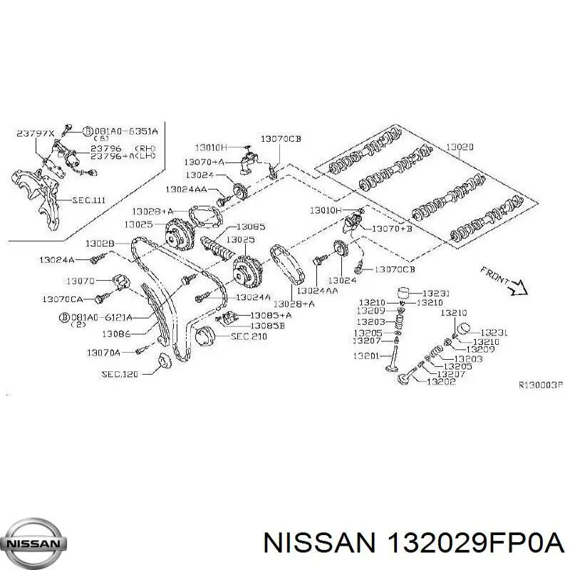 132029FP0A Nissan/Infiniti Клапан випускний
