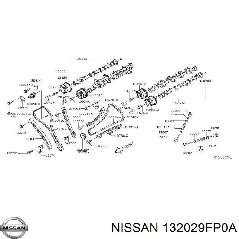 Купити 132029FP0A Nissan/Infiniti Клапан випускний