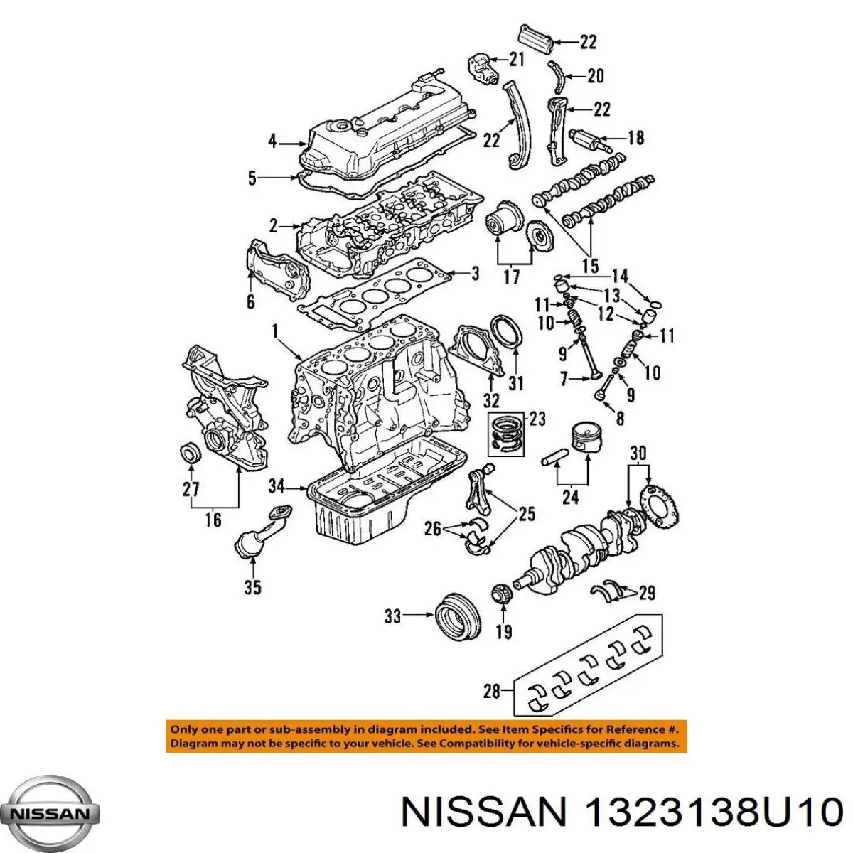 Штовхач клапана гідравлічний Nissan/Infiniti 1323138U10 ціна, від 116.51 USD