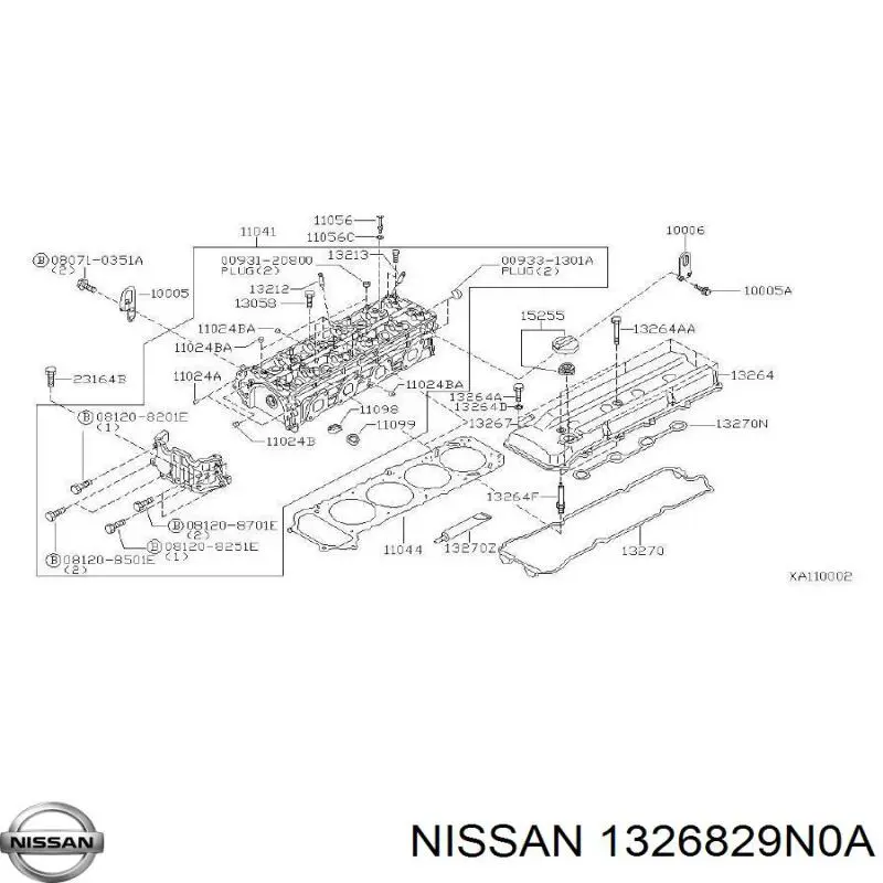 Nissan/Infiniti 1326829N0A ціна, від 3.06 USD