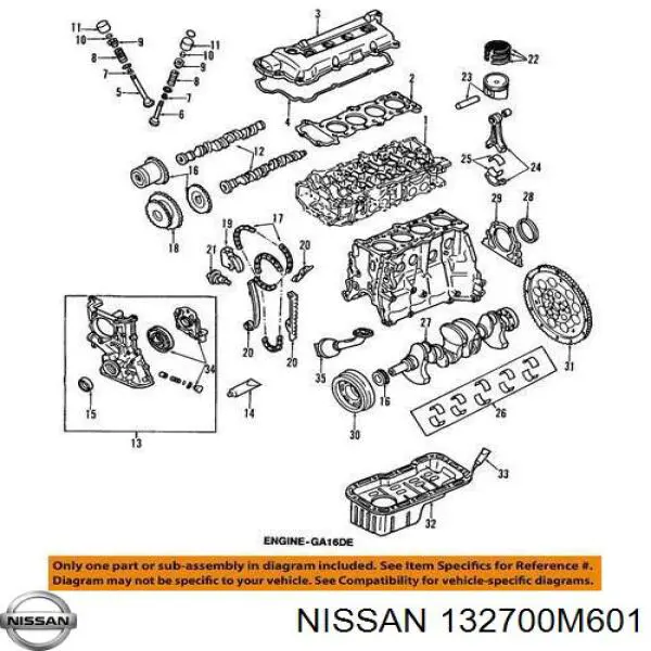  132700M601 Nissan