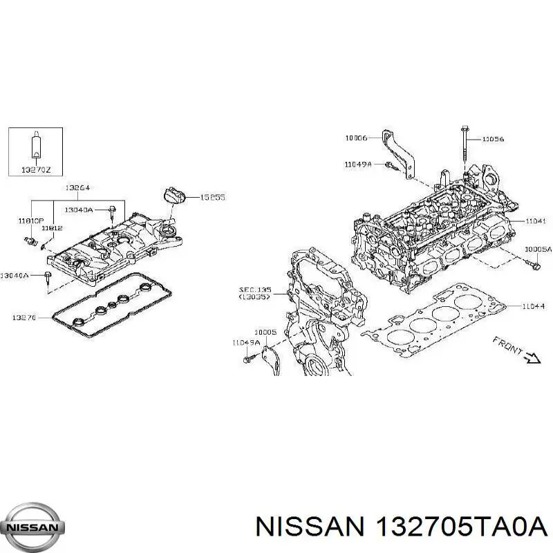  Nissan/Infiniti 132705TA0A ціна, від 9.94 USD