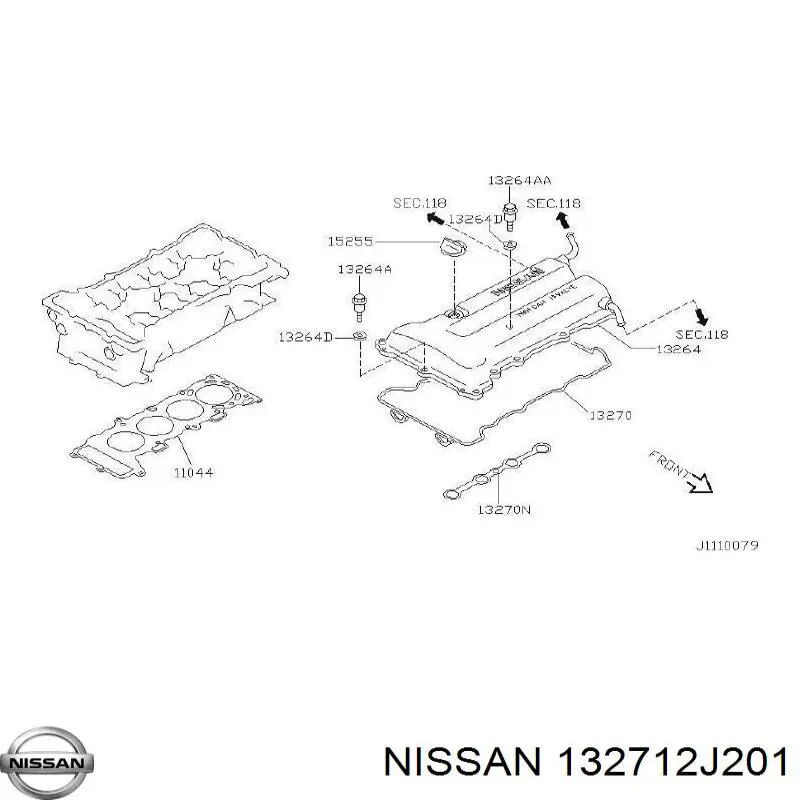 Кільце ущільнювальне свічкового колодязя Nissan/Infiniti 132712J201 ціна, від 3.21 USD