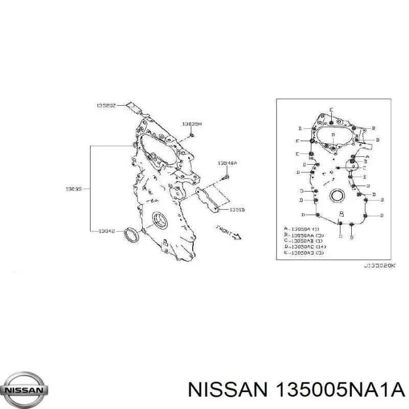  135005NA1A Nissan