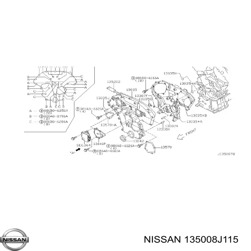  Nissan/Infiniti 135008J115 ціна, від 19.17 USD