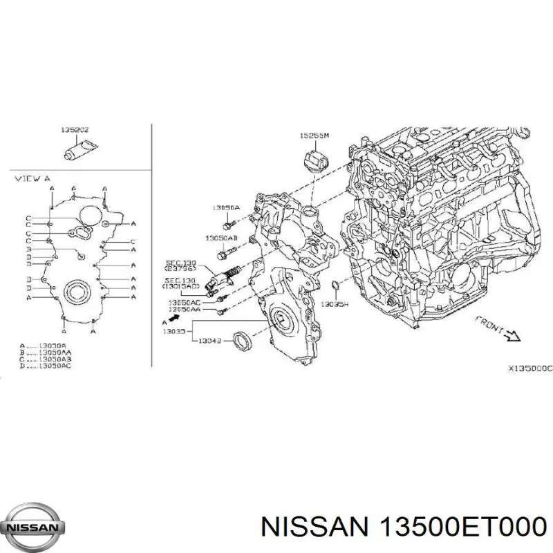  Nissan/Infiniti 13500ET000 ціна, від 55.13 USD