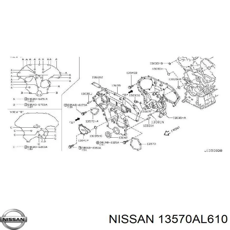  Nissan/Infiniti 13570AL610 ціна, від  USD