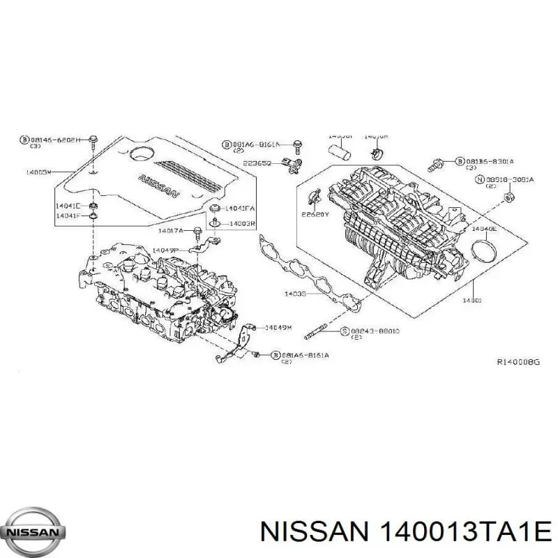 Колектор впускний Nissan/Infiniti 140013TA1B ціна, від 43.06 USD