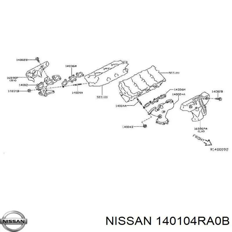 Колектор впускний Nissan/Infiniti 140104RA0B ціна, від 24.14 USD