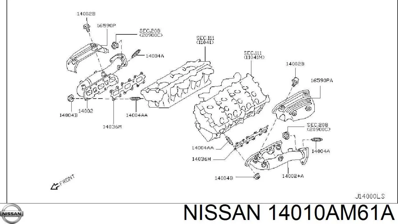 Купити 14010AM615 Nissan/Infiniti Впускний колектор