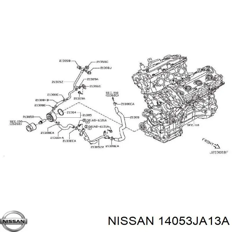  Nissan/Infiniti 14053JA13A ціна, від 50.66 USD