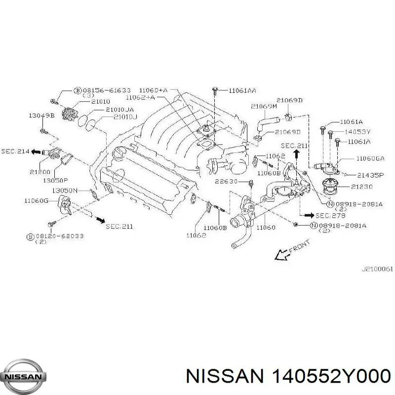  Nissan/Infiniti 140552Y000 ціна, від 4.05 USD