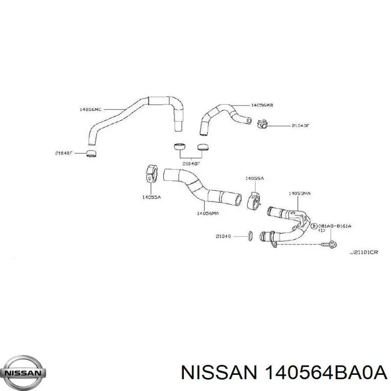  Nissan/Infiniti 140564BA0A ціна, від 3.39 USD
