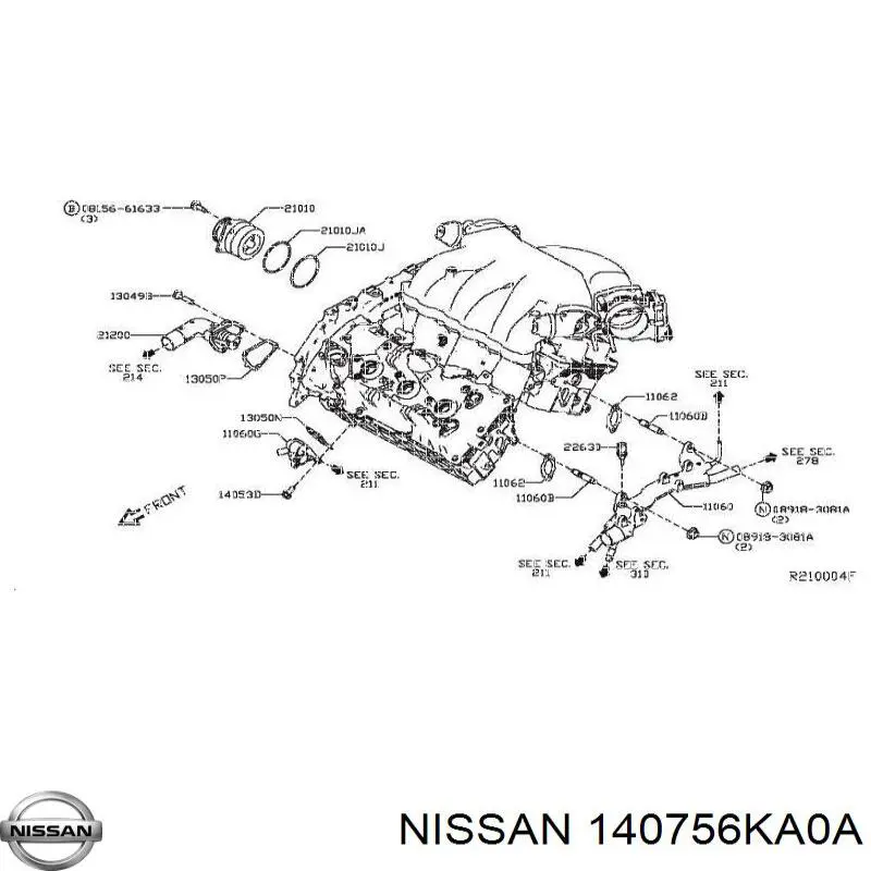  Nissan/Infiniti 140756KA0A ціна, від 22.39 USD