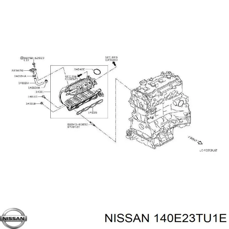 Купити 140E23TU0E Nissan/Infiniti Випускний колектор