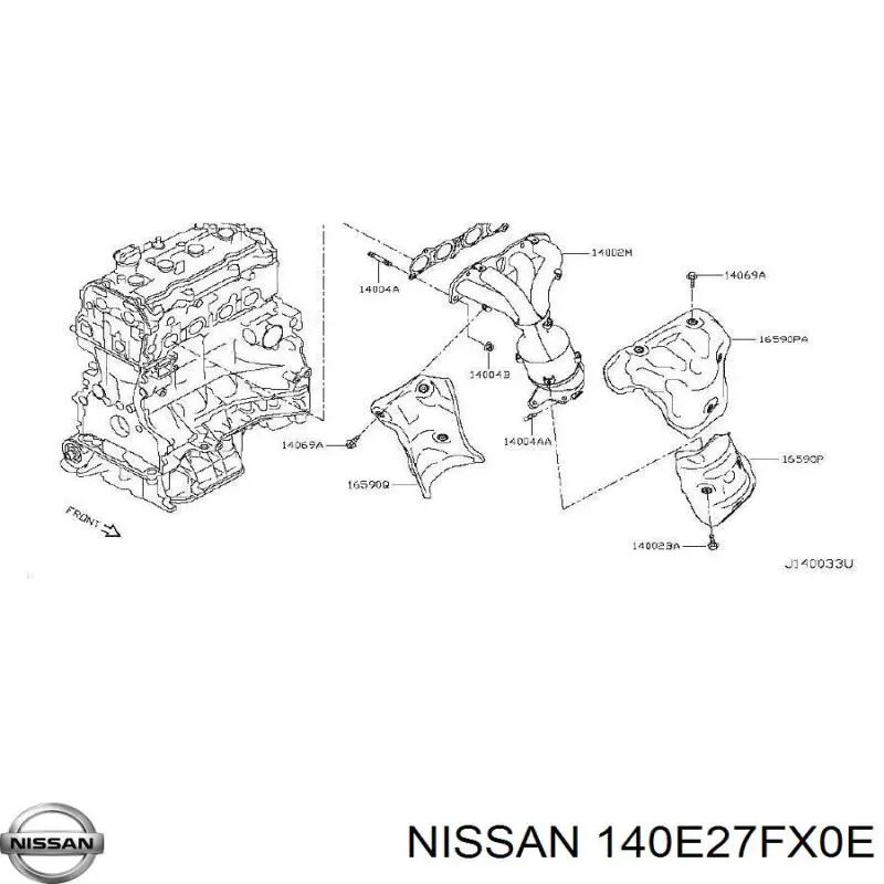 140E27FX0E Nissan/Infiniti Газопроводи (колектор випускний)