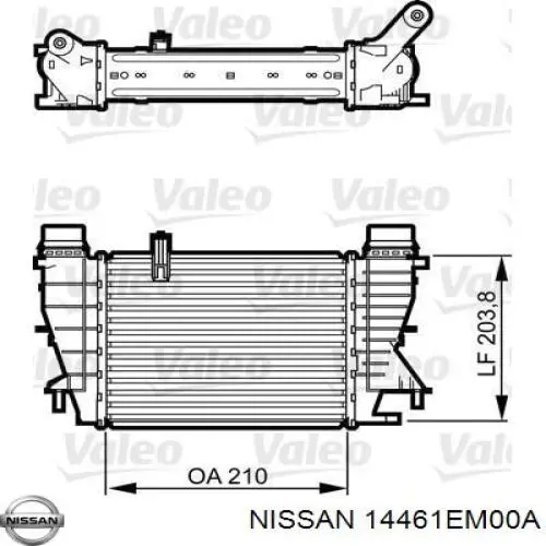 14461EM00A Nissan радіатор интеркуллера