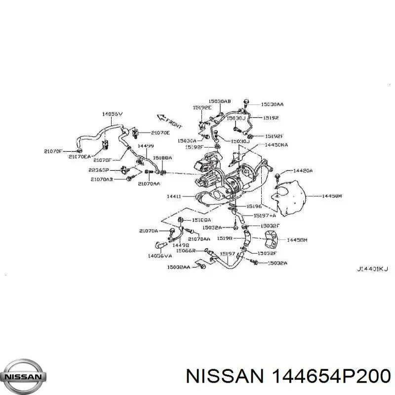 Прокладка турбіни нагнітаючого повітря, прийом Nissan/Infiniti 144654P200 ціна, від 2.56 USD