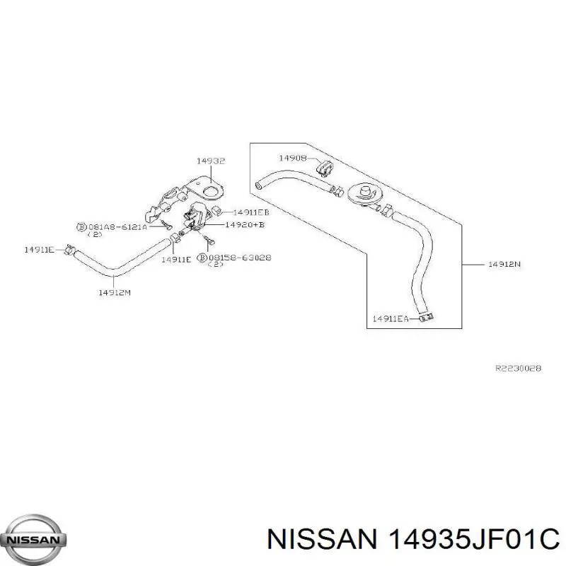  14935JF01C Nissan